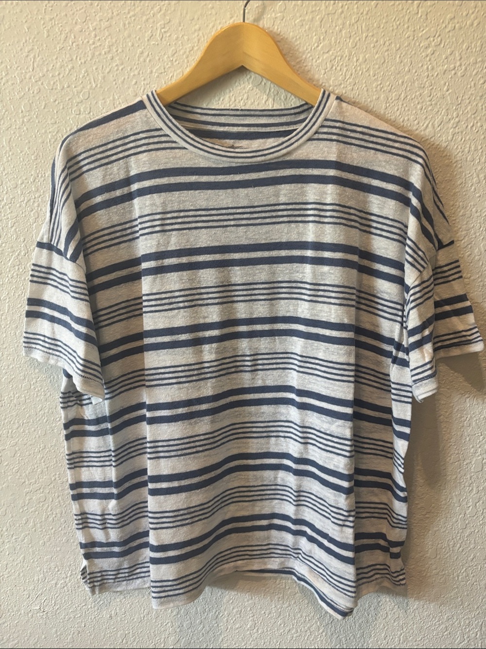 Aerie Linen Boxy Oversized Tee size small